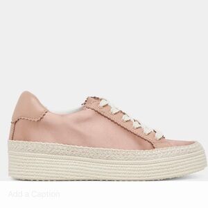 Dolce Vita Lennix Copper Satin Platform Sneakers, Size 7.5